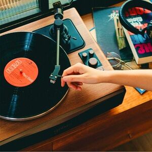 Retro Style Record Player With Bluetooth Connect Option MSRP: $209.00 NIB